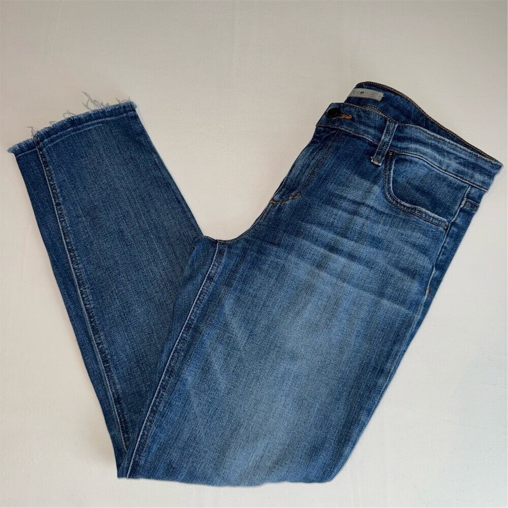Joe’s‎ Jeans Ally Ankle Skinny 30 Blue Med Wash Mid Rise Frayed Hem Streetwear